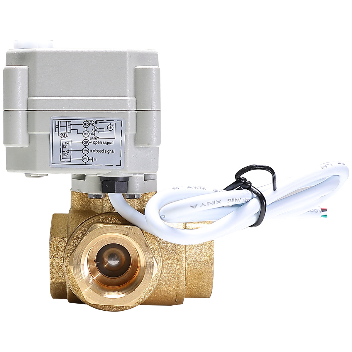 HSH-Flo 3-Way 110-230V AC Motorized Brass Ball Valve – 1/2" To 1" Electric Auto Return