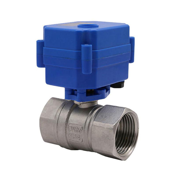 Miniature Electric Valve 1/4" 3/8" 1/2" 3/4" 1" Stainless Steel/Brass 2 Way Ball Valve Three Wires Control Valve CR03 AC220V