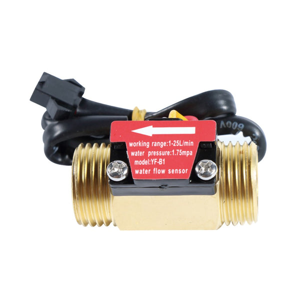 DC5V Water Heater Flow Sensor 1/2" High Precision Water Flowmeter Hall Sensor Pulse Signal Line