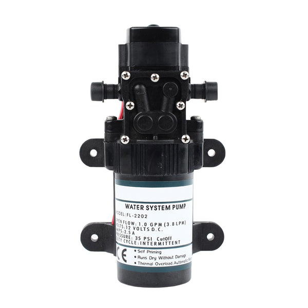 FL-2202A 12V/24VDC High-pressure Booster Pump Micro Electric Spray Water Pump Self-priming Pump